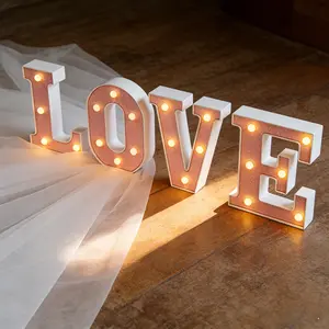LOVE Flash Pink 4-Piece Letter Lights, LED Decorative Lights for Confession, Proposal, Anniversary & Valentine's Day