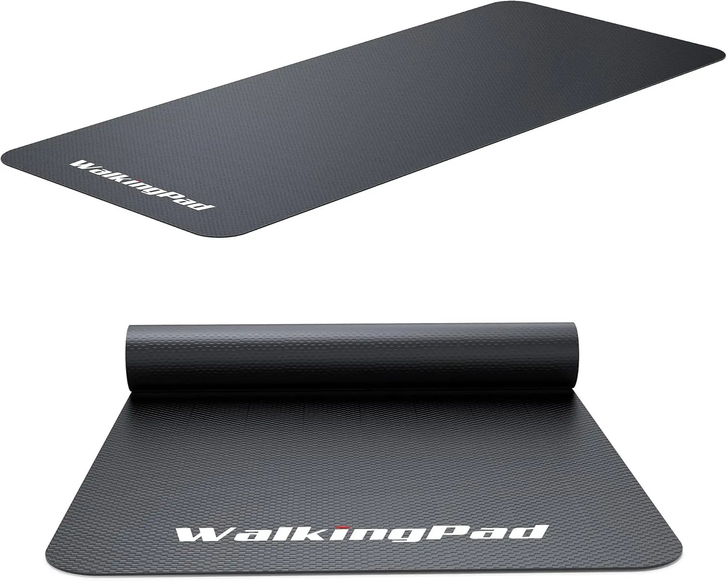 WalkingPad Exercise Equipment Mat, Textured Eco-Friendly NBR Rubber Floor Protector with Anti-Slip Grip and Noise Reducing for Treadmill Walkpads, Textured Top, Sweatproof, Closed Cell Exercise Mats, Elasticity, Wide Support, Avoids Shifting, 63X32.3" tik