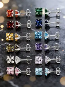 Elegant Stainless Steel Earring Set, Fashionable Earrings, Multiple Colors Available, Perfect for Daily Wear or Parties, Ideal Gift for Friends and Family