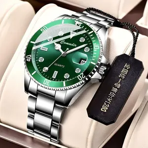 Men's Automatic Mechanical Watch with Luminous Calendar, Waterproof Multifunctional Sports Wristwatch