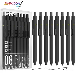 JIMMIDDA 8Pcs Black Gel Pens 0.7mm Medium Point Smooth Writing Quick Drying Retractable Pens for Men Women Morandi 8Pcs summerwins Gel Ink Pens Ball Pen