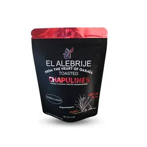 Alebrixes | Chapulines Gourmet  2 Oz Adobo | Chapulin Enchilado, Oaxaca's Finest Gourmet Toasted Edible Grasshoppers - Always Fresh | Imported from Mexico