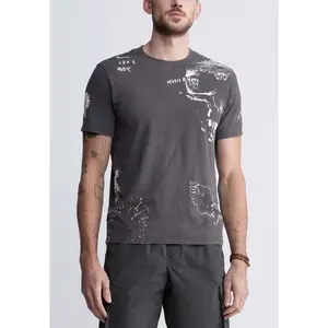 Tupeck Men's Short Sleeve Graphic T-shirt, Dark Grey - BM24330