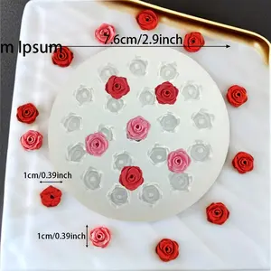 Mini Flower Shaped Silicone Mold, Mini Rose Silicone Mold, Handmade DIY Candle Making Mold, Candle Decorating Accessories, Resin Casting Mold