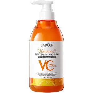 Vitamin C & Lemon Niacinamide Body Wash,Korean Beauty Shower Gel,17.5 oz Vitamin C Body Wash,Deep Cleansing & Nourishing,Gentle,for all Skin Types