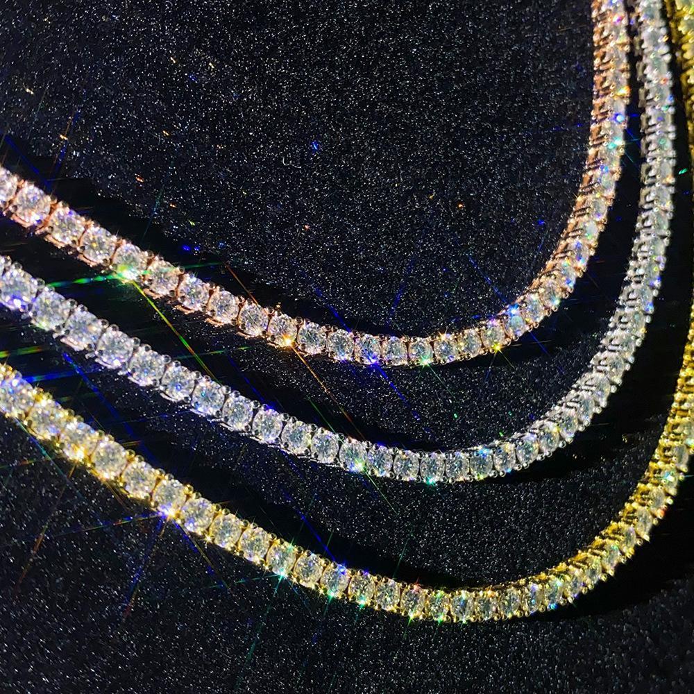 TY GRA Certified Moissanite Tennis Necklace 2/3/4/5/6.5mm Solid Sterling Silver Diamond Tennis Necklaces for Women Man TY GRA Certified Moissanite Tennis Necklace 2/3/4/5/6.5mm Solid Sterling Silver Diamond Tennis Necklaces for Women Man