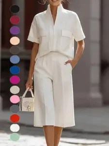 2026 Spring New European and American Style, Casual Loose Pure Color Set, Women's Spring Clothing, Independent Store