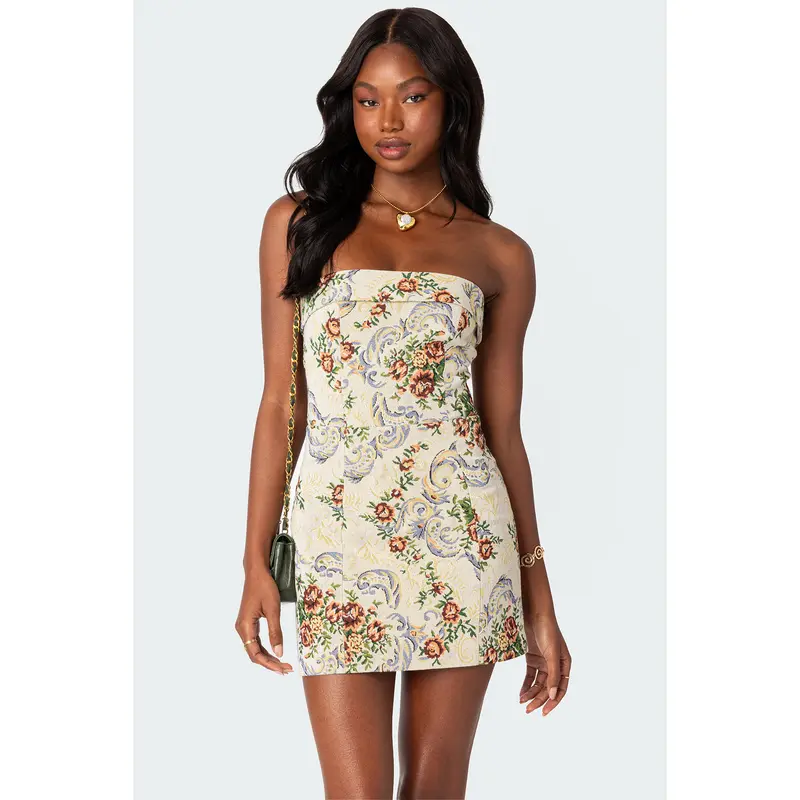 Anabelle Halter Neck Midi Dress - Pink Floral - TikTok Shop