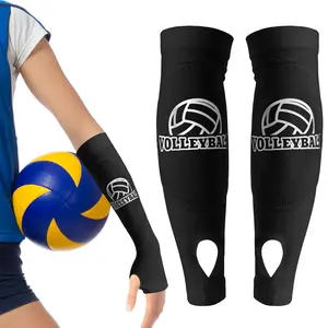 1 Pair Volleyball Double Arm Sleeves, Volleyball Compression Sleeves Sports Forearm Sleeves, Passing Forearm Sleeves ,Women's Volleyball Elbow Pads Set, Elastic & Breathable Fabric, Thick Padding Collision Protection, Sports Accessories