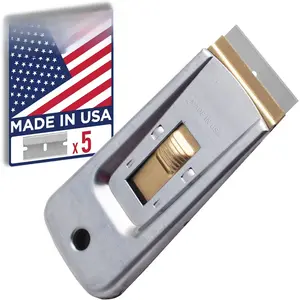 Razor  Scraper Tools (Set of 1), Window Scraper, Glass Cooktop Scraper &  Scraper,  Decal, Sticker and Glue Remover Razor Holder with 5 Replaceable Single Edge