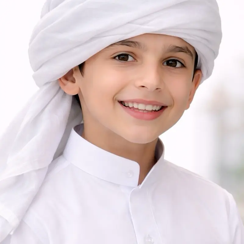 Mini Ameer White Wrap Kufi
