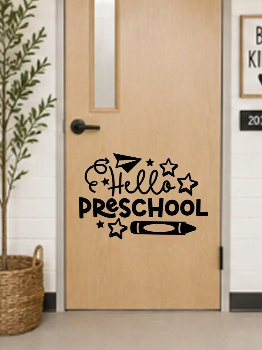 Hello Preschool Door Vinyl Wall Decal I Classroom Decor I Classroom Decorations I Classroom Rules