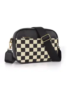 Women's Checkerboard Pattern Crossbody Bag, Fashionable Waterproof Shoulder Bag for Daily Used, Casual Trendy Versatile High-quality Daily Commuting Bag, Crossbody Purses