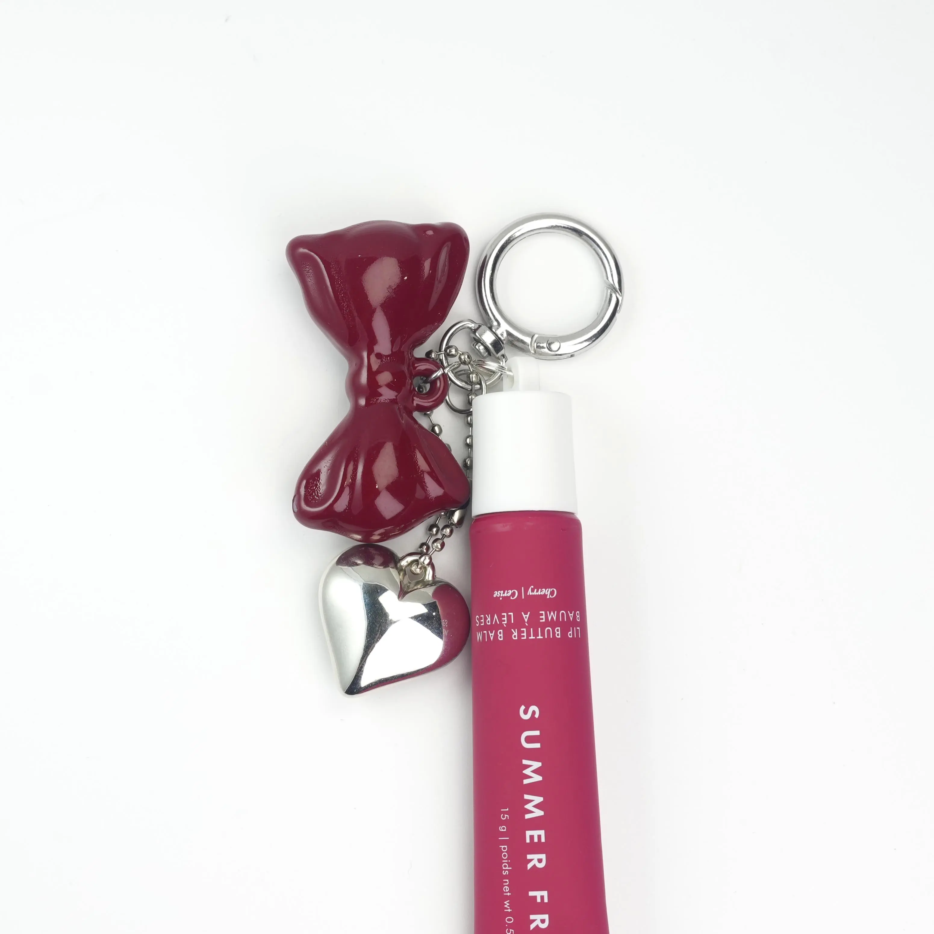 Keychain Cap for Summer Fridays 0.5 Oz Lip Balm keychain, lip gloss keychain, valentines day gifts for women(No Lip Balm)