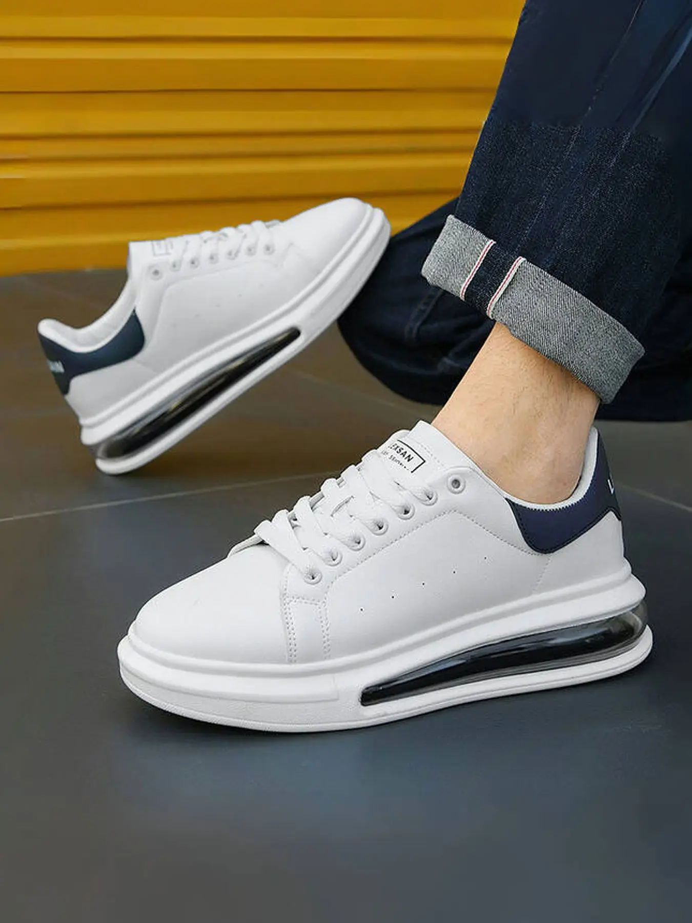 Men's Fashion Patchwork Lace-Up Sporty Running Shoes, Comfortable Breathable Sports Sneakers, Trendy Casual Shoes for Daily Wear and Fitness, Running Athletic Shoes, Outdoor Running Shoes, Athletic Running Trainers, Running Footwear, Shoe for Runners