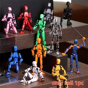 13 Joints Moveable Poseable Collectible Robot Toy, 1pc 3D Printed Robot Toy, DIY Handmade Magnetic Robot Toy, Decompression Toy, Creative Gift
