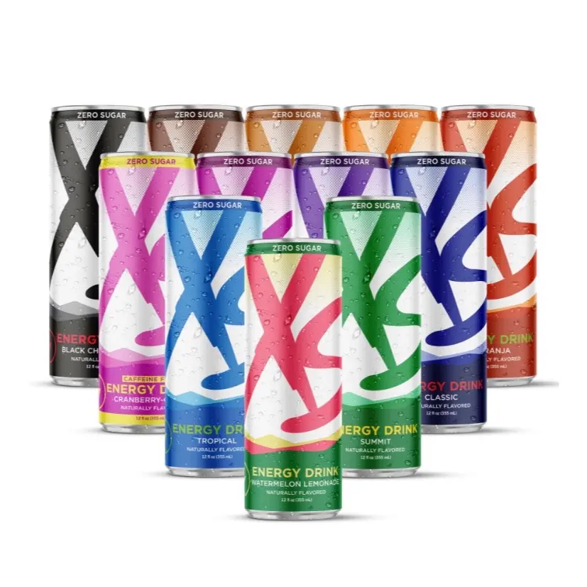 XS Energy Drink 12 oz – Variety Case Low Sugar Organic Natural Fruity Low Fat Pack