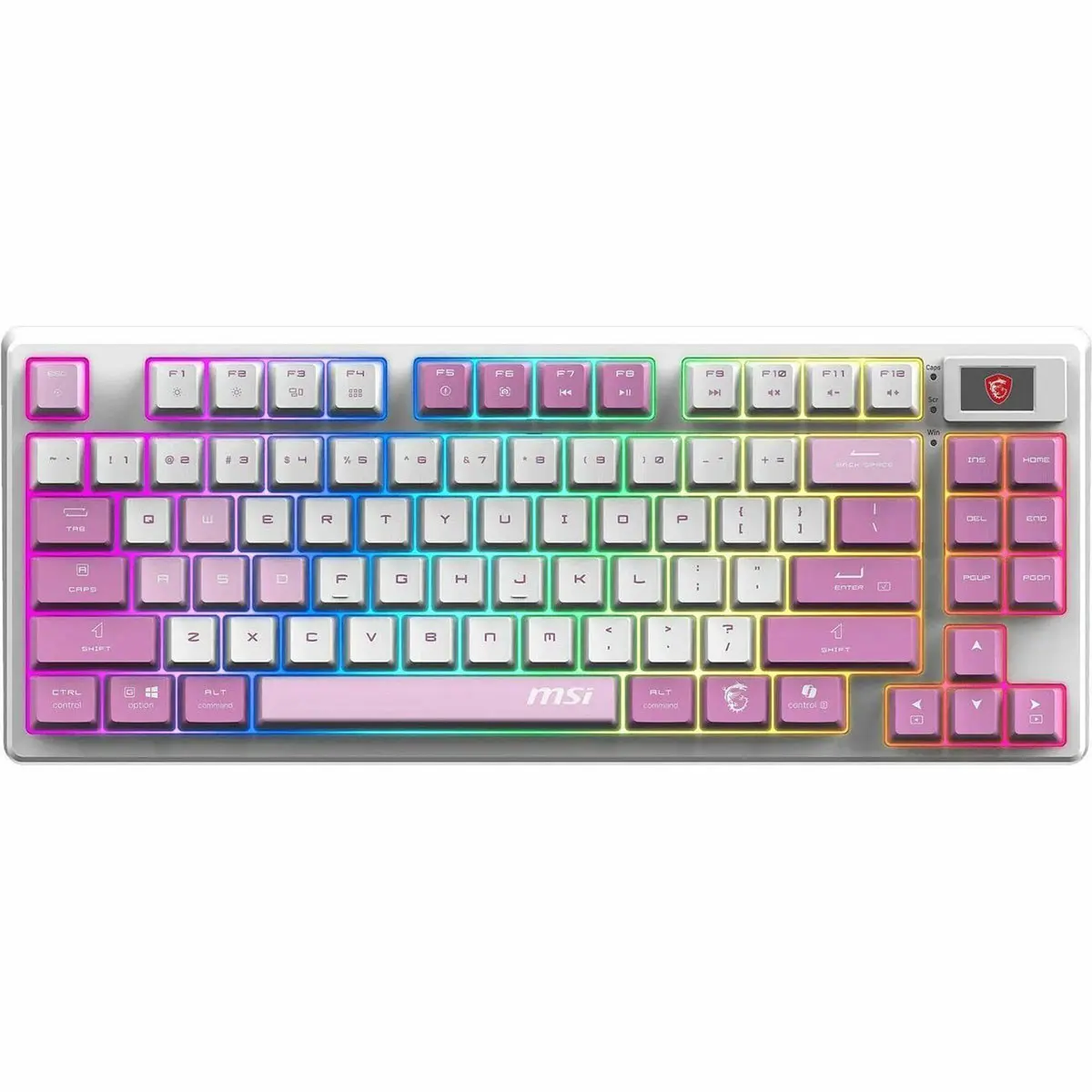 MSI FORGE GK600 TKL Tenkeyless Wireless RGB Mechanical Gaming Keyboard, Violet