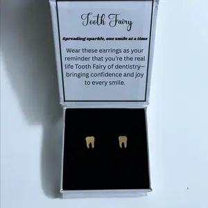 Dainty Tooth Stud Earrings
