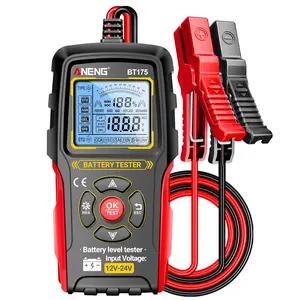 Car Battery Tester,12V/24V Digital Automotive Batteries Load Tester,50-1999 CCA Automotive Alternator Diagnostic Analyzer,Voltage Indicator with LCD Display for Car,Truck,RV, Marine Vehicle