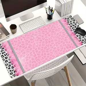 Fashion Leopard Pattern Mouse Pad, Non-slip Rubber Base Mouse Pad, Rectangle Gaming Mouse Pad, Office Desk Keyboard Mouse Mat for Home Office Game Room, Desk Accessories, Work Accessories, Gaming Desk Accessory