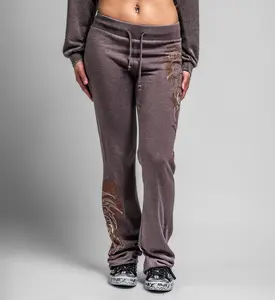 Affliction Women's Sweatpants Shred Fest Burn Out