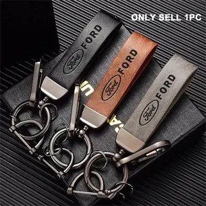 Car Key Rings, Handmade Keychain, Leather Keychain Accessories, Car Logo Keychains For Ford Mustang Focus Ranger Explorer Fiesta Expedition Mondeo Escape Fusion Kuga Figo EDGE KA S-MAX Galaxy Bronco Ecosport Maverick PUMA F150 F250 F350