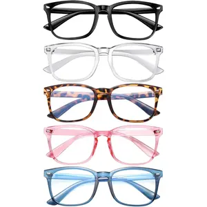 5 Pack Reading Glasses for Women Men, Blue Light Blocking Computer Readers UV Glare(Multicolor, 2.5x)