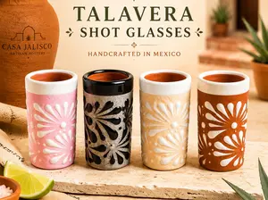 Handcrafted Talavera Shot Glasses – Mexican Artisan Pottery