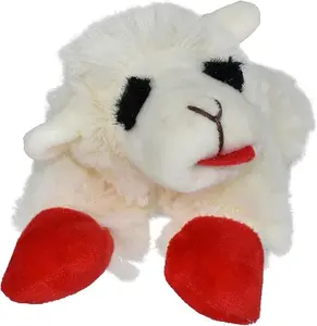 Multipet Lamb Chop Dog Plush Toy - Extra Soft Plush Dog Toy for Cuddling & Playing - Cute Pet Toy (6" Cream) - Squeaky Feature