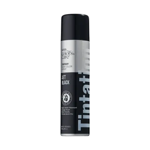 Kiss Colors & Care Tintation Spray - Jet Black | Temporary Hair Color Spray, Semi Permanent Hair Color, Hair Dye, Hair Color