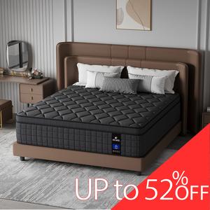Hybrid Memory Foam and Spring Mattress (8/10/12/14 In) - Medium Firmness, Lumbar Support, Queen Size, King Size, Full-Sized, Extra Deep Options, Boxed Furniture Gift for Home & Hotels, Queen Size Mattress, King Size Mattresses