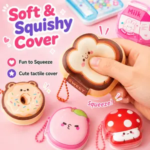 MIUVA 20 Pack Cute Sticky Notes with Chain, Kawaii Mini Squishy Memo Pads, 5 Series 20 Styles Portable Shaped Notepads for Journaling, Planner, School, Office, Gifts & Party Favors