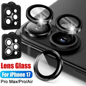 For iPhone 17 Pro Max Air 17Pro Camera Lens Protector Anti-Scratch HD Metal Ring with Tempered Glass Lens Protective Films Accessories