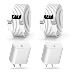 USB C Charger for iPad Pro 13 inch M4 2024,iPad Charger Block with 6FT USB C to C Cord Cable for iPad Pro 13(M4)/iPad Pro 12.9/11 inch 2024/2022/2021/2020,Air 13(M2)/4th/5th,Mini 6th,iPad 10th 2Pack