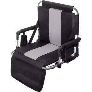 Stadium Seat for Bleachers Portable Outdoor Floor Folding Stadium Chair with Armrest,  Support, Cup Holder, Mesh Bag and  Hooks