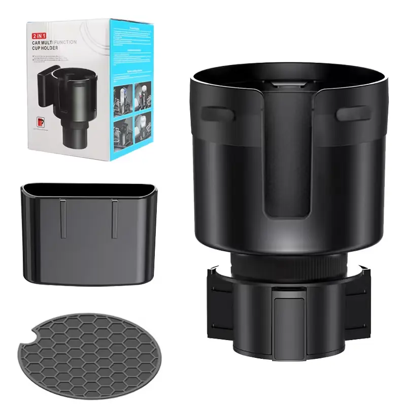 2 In 1 Multifunction Car Cup Holder,New Upgrade Car Cup Holder Extender with Adjustable Expandable Base, Universal Car Cup Holder Adapter for Large 32/40 oz Bottles & Mugs with Handles, Universal Auto Vehicle,Christmas Mother Father's Day Gifts