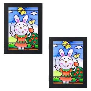 Art Project Storage Frame - Wooden Picture Frame for Kids' Drawings and Creative Displays