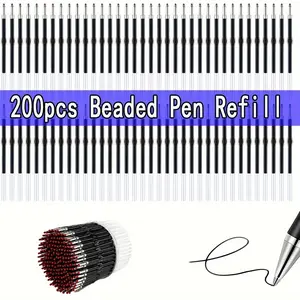 200pcs Replacement Pen Refills Set, Smooth Writing Ink Cartridges, Colors, Office & Home Use