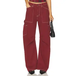 LIONESS Miami Vice Pant in Cherry
