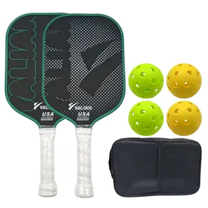 YALIAN Pickleball Racquets Carbon Fiber Paddle Set – Lightweight Durable Glass Fiber Racquet with 4 Ball Sets & Bag, Ideal for Pickleball Enthusiasts