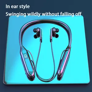 Wireless waterproof sports earphones, 8 hours of playback time, Bluetooth earbuds with microphone, in-ear noise cancellation, for gym, running, and workouts