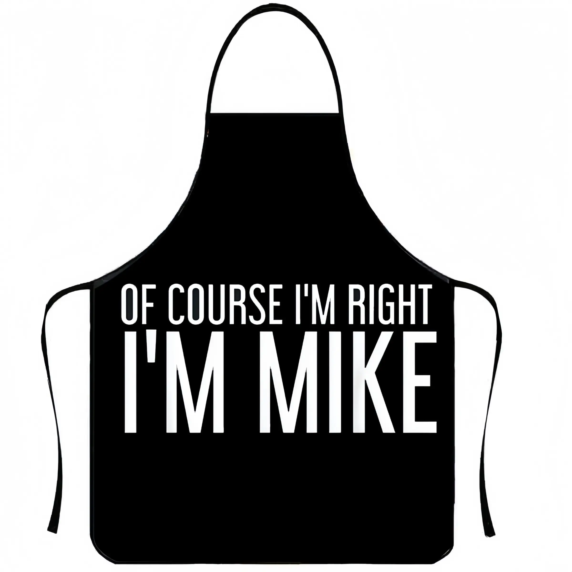 Funny I AM MIKE Pattern Polyester Apron, 1 Count Unisex Cooking Apron, Christmas Gift, Winter Apron for Women,Thanksgiving Gift,Nails Design Tool, Nail Tech,Apron for Husband,Apron for Men