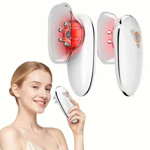 4-In-1 EMS Facial & Body Massager Am-820, Portable Rechargeable Device for Skin Firming, Relaxing, Wireless Microcurrent Cupping & Vibration