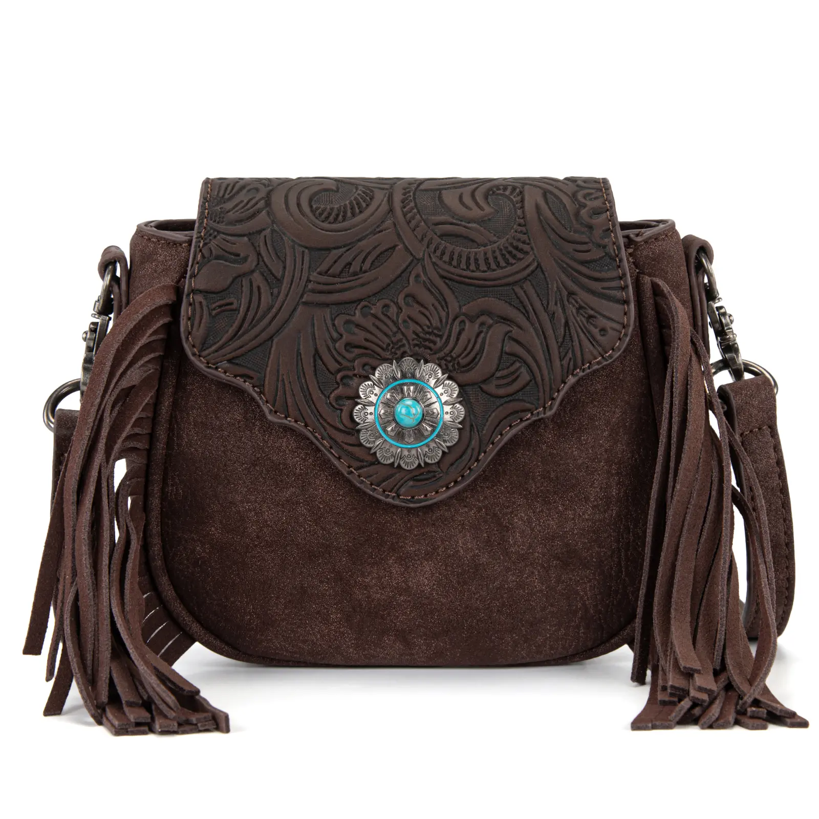 Montana West Flap Fringe Crossbody Purse for Women