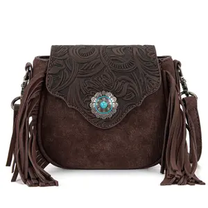 Montana West Flap Fringe Crossbody Purse for Women