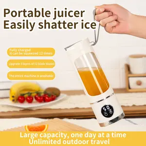 Portable USB Rechargeable Blender Juicer Combo, Easy Ice Crushing & Cleaning, Ideal for Fruit & Veggie Drinks, Perfect Kitchen Appliance