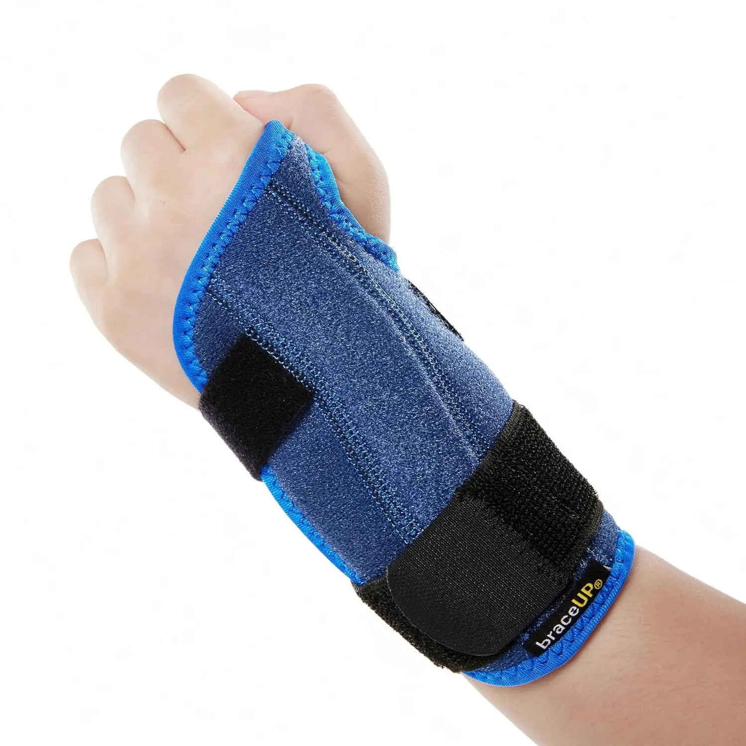 BraceUP Stabilized Kids Wrist Brace- Youth Wrist Support, Kids Wrist Splint, Child Wrist Brace for Daily Use, Boys and Girls height 3\u20193\u201D to 4\u201911\u201D, size 3-12 (Left Hand)