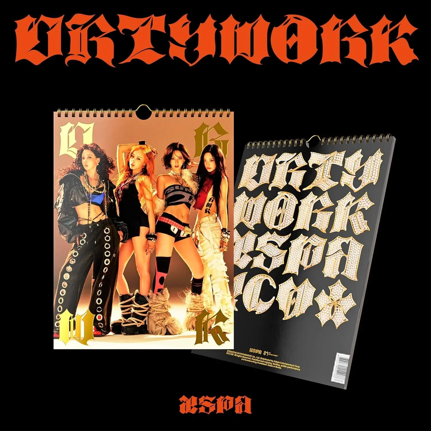 Aespa - Dirty Work [Dirty Worker Ver.] CD Album with Photocards, Tattoo Sticker, Stickers, Photos, Book, Album Tracks, 220x290x15 mm Dimensions, [Instrumental] Version, Album Tracks</U>_<Br/>1._ Dirty Work2._ Dirty Work [Instrumental]