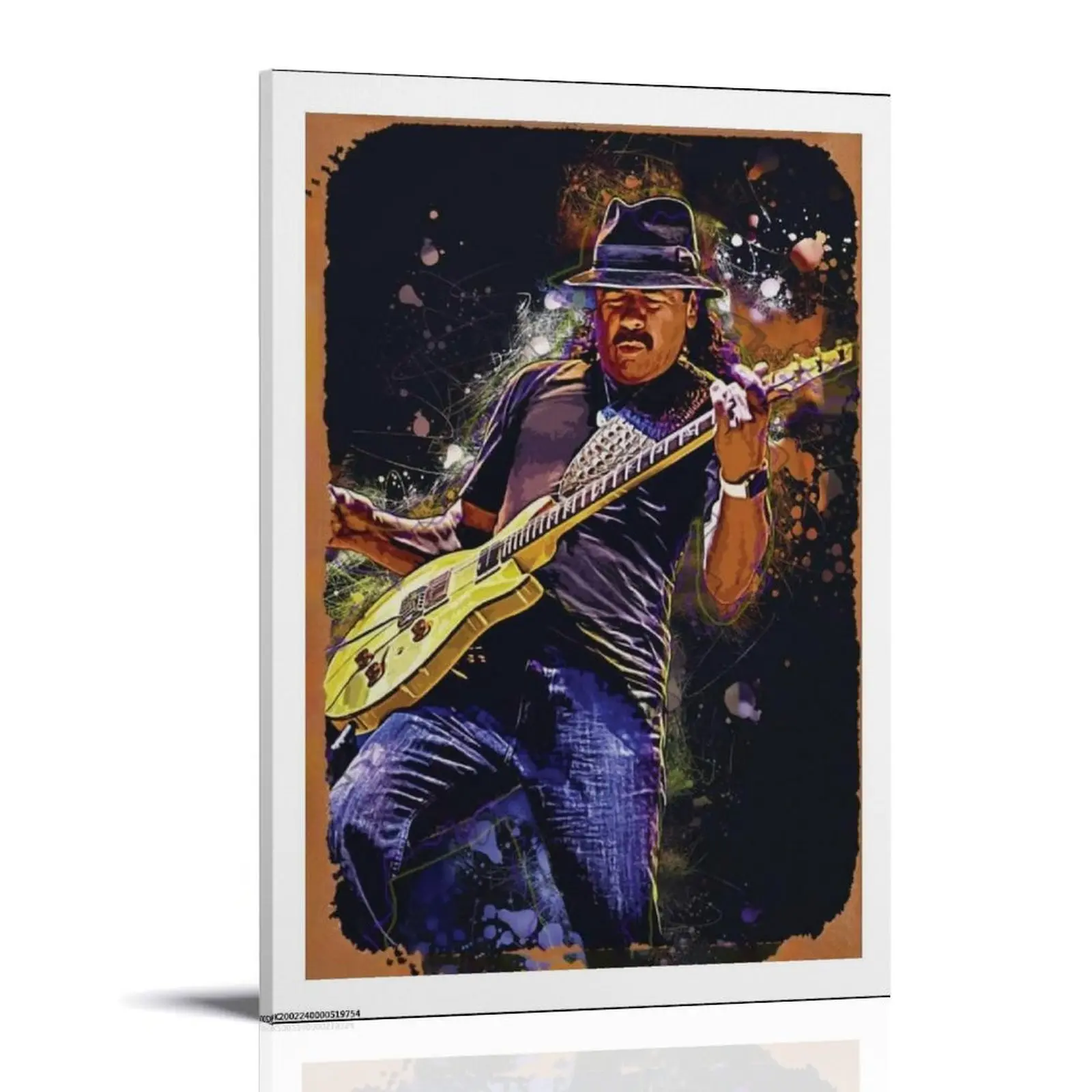 FLmiling-Rock Art Carlos Santana Plaqu Poster Posters Music Album Cover Posters Canvas Wall Art High-Resolution Vintage Band & Artist Prints for Room